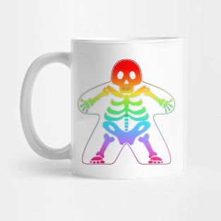 Skeleton Meeple - Rainbow Mug